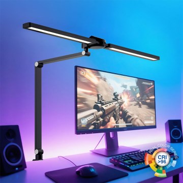 Brilagi - LED RGBTW димируема сензорна настолна лампа с щипка VARIO LED/18W/230V 3000-6500K CRI 96 черна