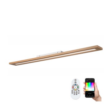 Brilagi - LED RGBW Димируем панел WOODY FRAME LED/34W/230V 11,5x123 см 2700-6500K дъб + дистанционно управление