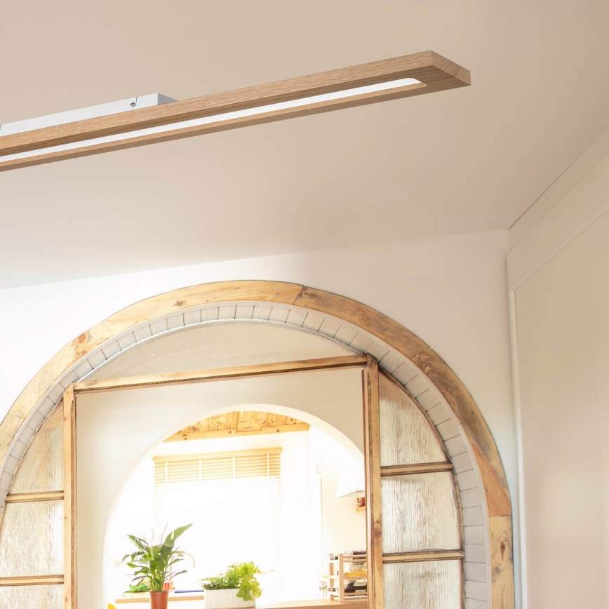 Brilagi - LED RGBW Димируем панел WOODY FRAME LED/34W/230V 11,5x123 см 2700-6500K дъб + дистанционно управление