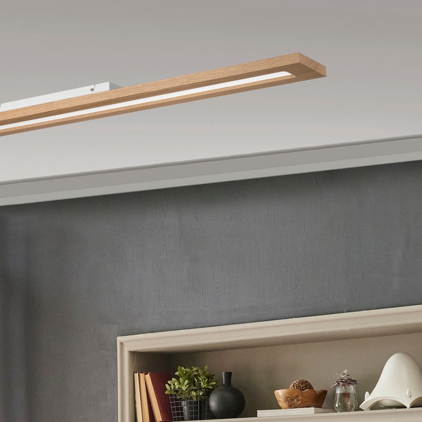 Brilagi - LED RGBW Димируем панел WOODY FRAME LED/34W/230V 11,5x123 см 2700-6500K дъб + дистанционно управление