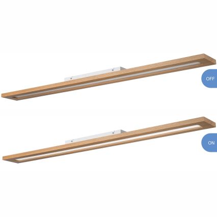Brilagi - LED RGBW Димируем панел WOODY FRAME LED/34W/230V 11,5x123 см 2700-6500K дъб + дистанционно управление