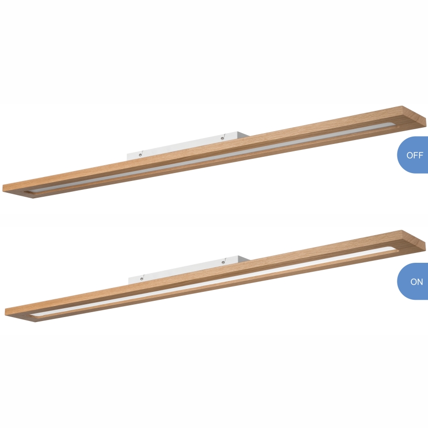 Brilagi - LED RGBW Димируем панел WOODY FRAME LED/34W/230V 11,5x123 см 2700-6500K дъб + дистанционно управление