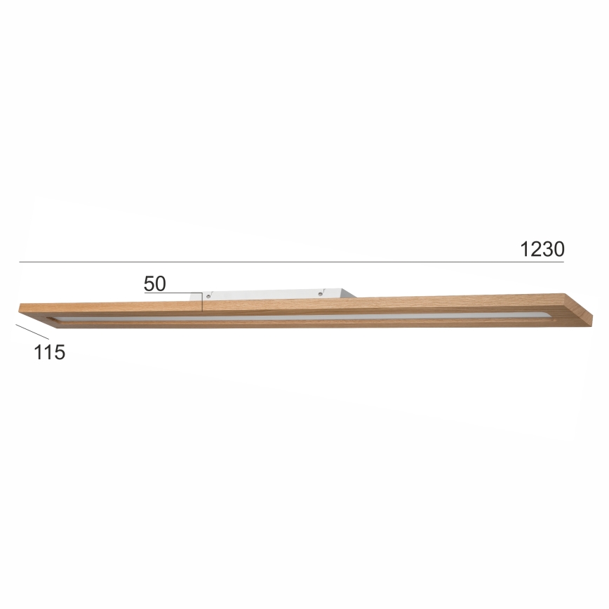 Brilagi - LED RGBW Димируем панел WOODY FRAME LED/34W/230V 11,5x123 см 2700-6500K дъб + дистанционно управление