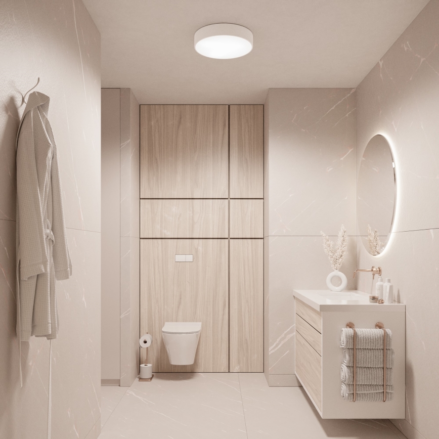Brilagi - LED RGBW димируемо таванно осветително тяло за баня CLARE 3xE27/9W/230V 2700-6500K Ø 40 см IP54 Wi-Fi бяло