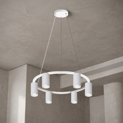 BRILAGI - LED RGBW димируем полилей на кабел SELE 6xGU10/6,5W/230V 2700-6500K бял + дистанционно управление