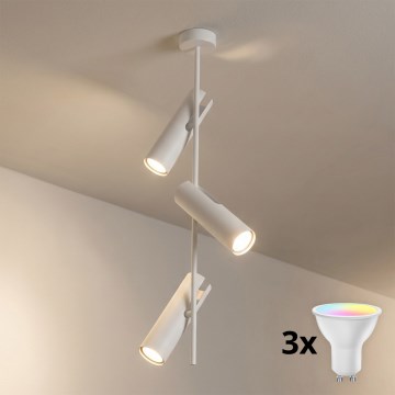 Brilagi - LED RGBW димируем полилей на прът BRANCH 3xGU10/6,5W/230V 2700-6500K бял