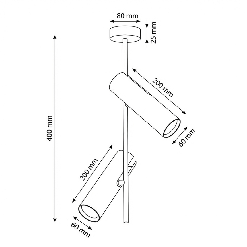 Brilagi - LED RGBW димируем полилей на тръба BRANCH 2xGU10/6,5W/230V 2700-6500K бежов