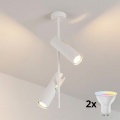 Brilagi - LED RGBW димируем полилей на тръба BRANCH 2xGU10/6,5W/230V 2700-6500K бял