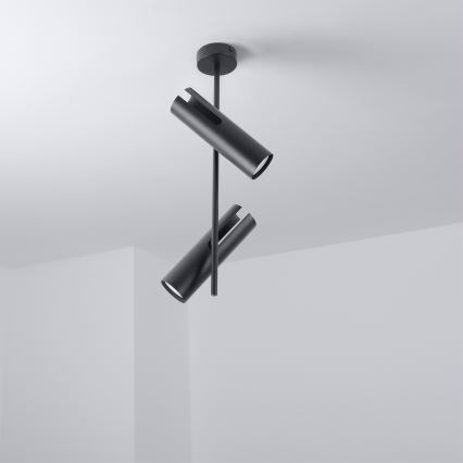 Brilagi - LED RGBW димируема лампа на тръба BRANCH 2xGU10/6,5W/230V 2700-6500K черна