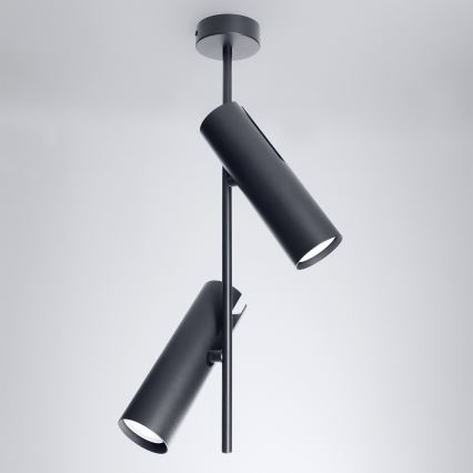 Brilagi - LED RGBW димируема лампа на тръба BRANCH 2xGU10/6,5W/230V 2700-6500K черна