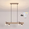 Brilagi - LED RGBW димируем полилей на кабел SELE 4xGU10/6,5W/230V 2700-6500K бежов