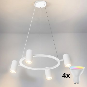 Brilagi - LED RGBW димируем полилей на кабел SELE 4xGU10/6,5W/230V 2700-6500K бял
