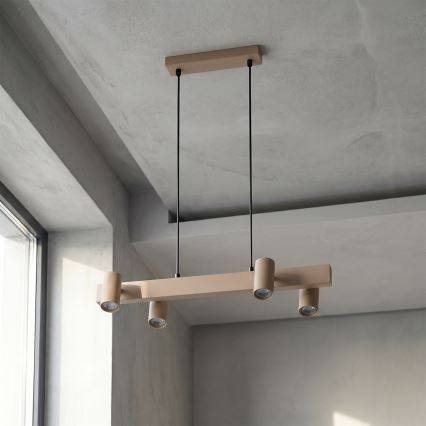 Brilagi - LED RGBW димируем полилей на кабел SELE 4xGU10/6,5W/230V 2700-6500K бежов