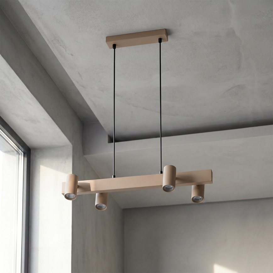 Brilagi - LED RGBW димируем полилей на кабел SELE 4xGU10/6,5W/230V 2700-6500K бежов