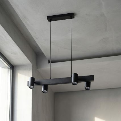 Brilagi - LED RGBW полилей с възможност за димиране на кабел SELE 4xGU10/6,5W/230V 2700-6500K черен