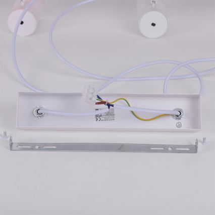 Brilagi - LED RGBW димируем полилей на кабелно окачване SELE 6xGU10/6,5W/230V 2700-6500K бял/дъбов декор + дистанционно управление