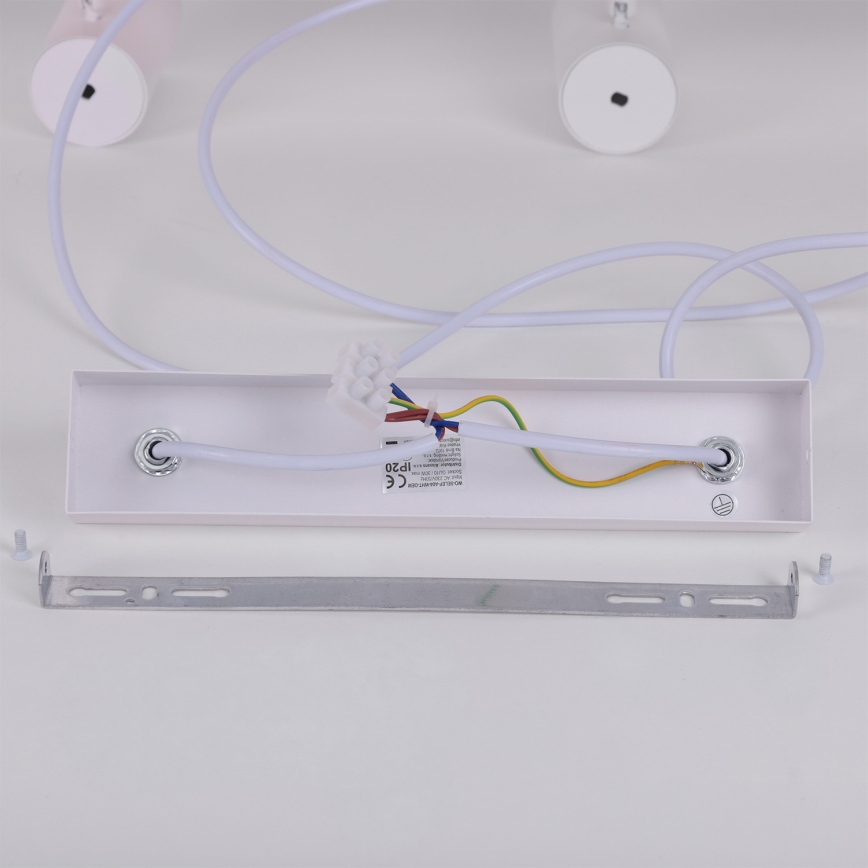 Brilagi - LED RGBW димируем полилей на кабелно окачване SELE 6xGU10/6,5W/230V 2700-6500K бял/дъбов декор + дистанционно управление