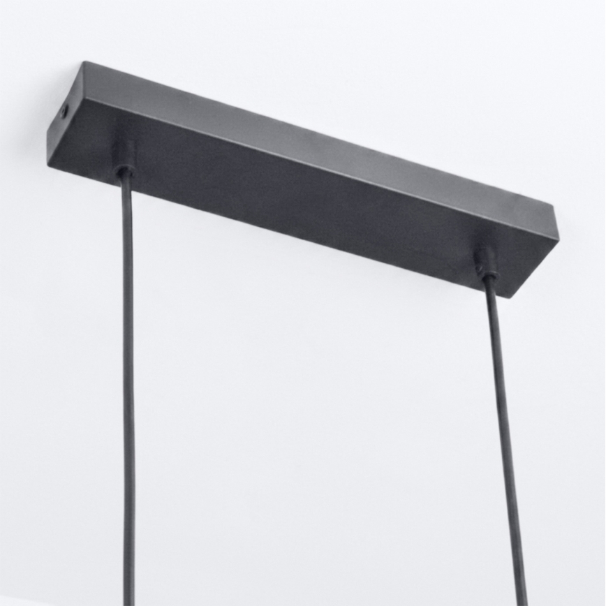 Brilagi - LED RGBW димируем полилей на кабел SELE 6xGU10/6,5W/230V 2700-6500K черен/дъбов декор + дистанционно управление