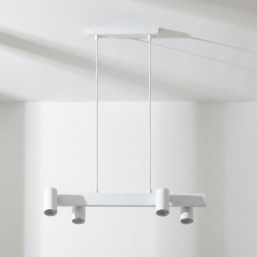 Brilagi - LED RGBW полилей с регулируема яркост на кабел SELE 4xGU10/6,5W/230V 2700-6500K бял