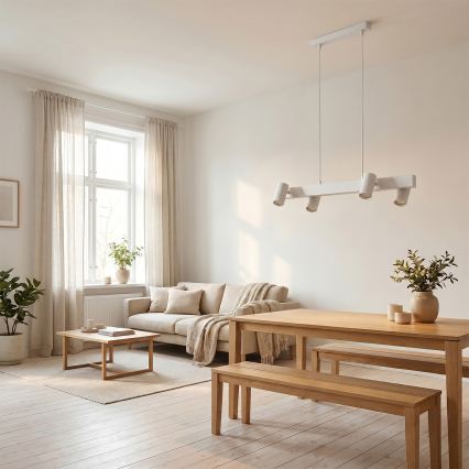 Brilagi - LED RGBW полилей с регулируема яркост на кабел SELE 4xGU10/6,5W/230V 2700-6500K бял