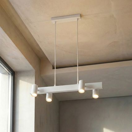 Brilagi - LED RGBW полилей с регулируема яркост на кабел SELE 4xGU10/6,5W/230V 2700-6500K бял