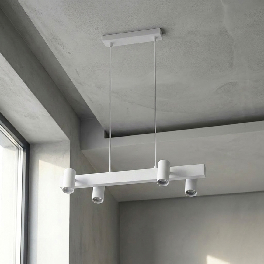 Brilagi - LED RGBW полилей с регулируема яркост на кабел SELE 4xGU10/6,5W/230V 2700-6500K бял