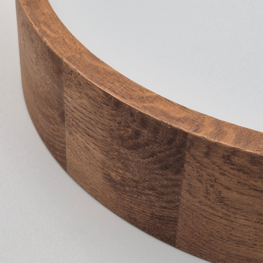 Brilagi - Димируемо LED RGBW таванно осветително тяло CARVALHO 2xE27/15W/230V 2700-6500K Wi-Fi, цвят дъб, Ø 37,5 cm