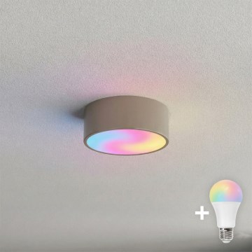 BRILAGI - LED RGBW димируем таванен плафон за баня CLARE 1xE27/12W/230V 2700-6500K Ø 20 см IP54 бежов