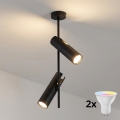Brilagi - LED RGBW димируема лампа на тръба BRANCH 2xGU10/6,5W/230V 2700-6500K черна