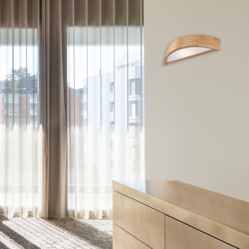 Brilagi - LED RGBW димируемо настенно осветително тяло CARVALHO 1xE27/15W/230V 2700-6500K Wi-Fi дъб