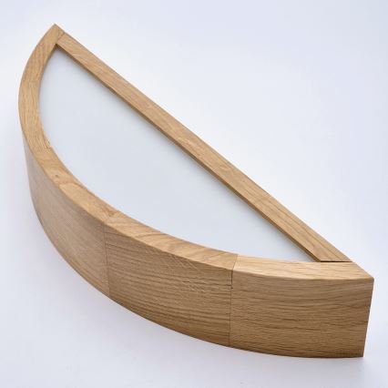 Brilagi - LED RGBW димируемо настенно осветително тяло CARVALHO 1xE27/15W/230V 2700-6500K Wi-Fi дъб