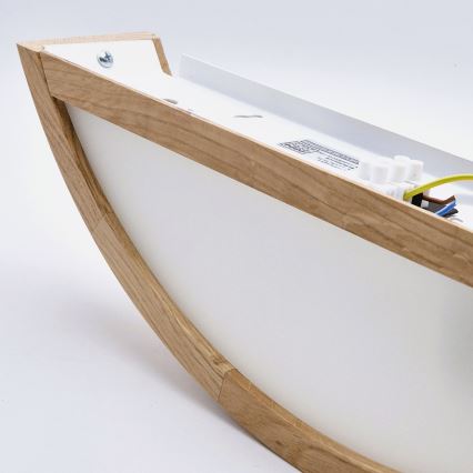 Brilagi - LED RGBW димируемо настенно осветително тяло CARVALHO 1xE27/9W/230V 2700-6500K Wi-Fi дъб