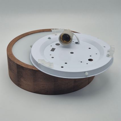 Brilagi - LED RGBW димируемо таванно осветително тяло CARVALHO 1xE27/15W/230V 2700-6500K Wi-Fi дъб Ø 27,5 см