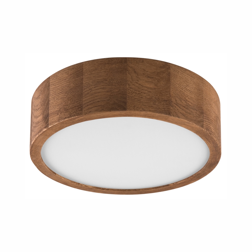 Brilagi - LED RGBW димируемо таванно осветително тяло CARVALHO 1xE27/9W/230V 2700-6500K Wi-Fi дъб Ø 27,5 см
