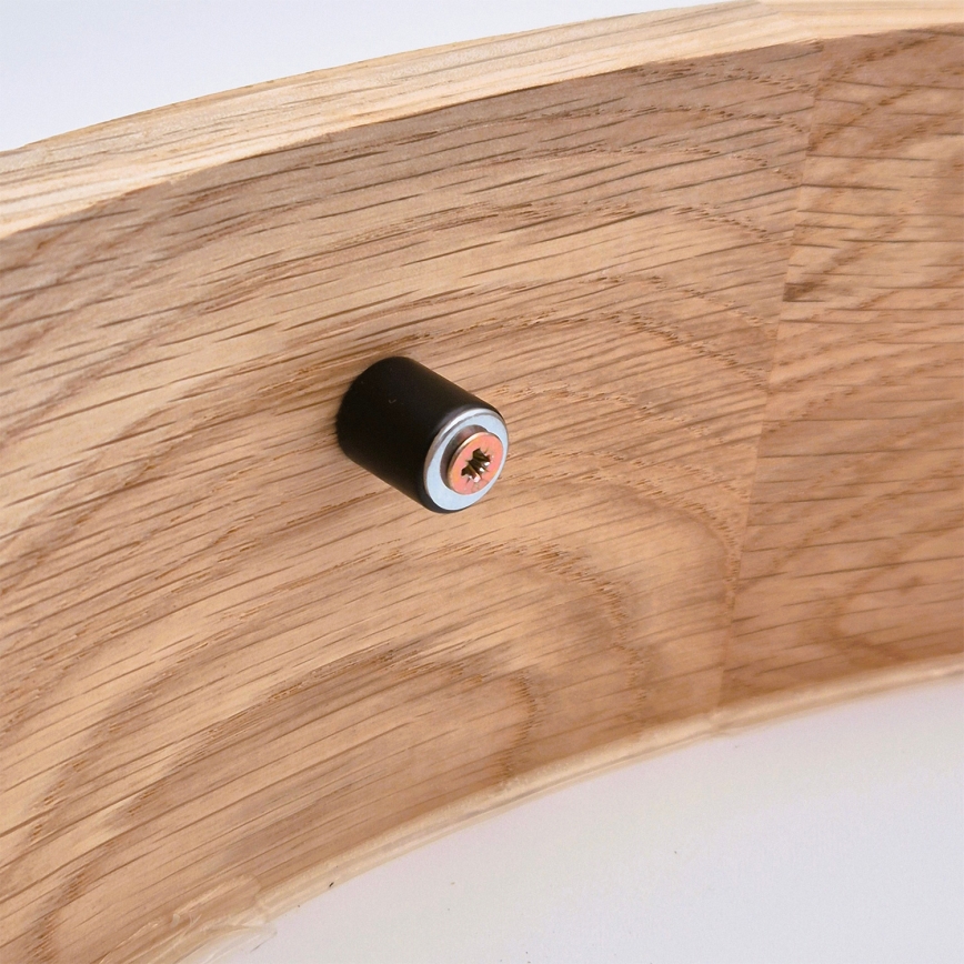 Brilagi - LED RGBW димируемо таванно осветително тяло CARVALHO 1xE27/15W/230V 2700-6500K с Wi-Fi в цвят дъб, диаметър 27,5 см