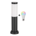 Brilagi - LED RGBW димируема външна лампа 1xE27/9W/230V 2700-6500K IP44 40 cm черна