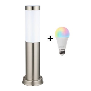 Brilagi - LED RGBW димируема външна лампа 1xE27/9W/230V 2700-6500K IP44 40 cm матов хром
