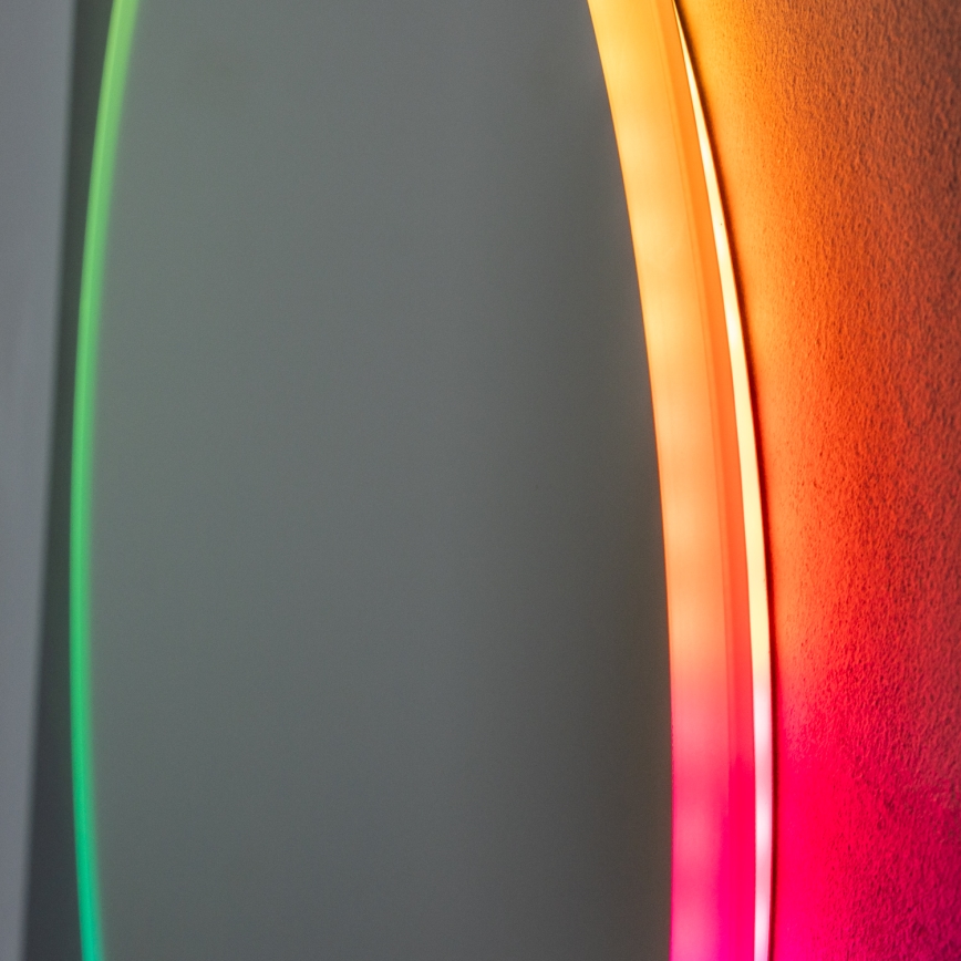 Brilagi - LED RGBW отопляемо огледало за баня CLARA PRO LED/18,5W/230V Ø 60 cm IP44 CRI 90 с димиране + CCT