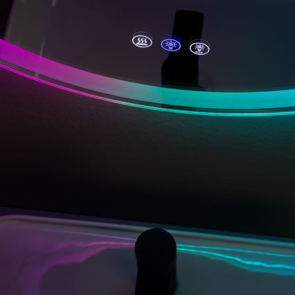 Brilagi - LED RGBW подгряващо огледало за баня AVA PRO LED/18W/230V Ø 60 cm IP44 CRI 90 димируемо + CCT