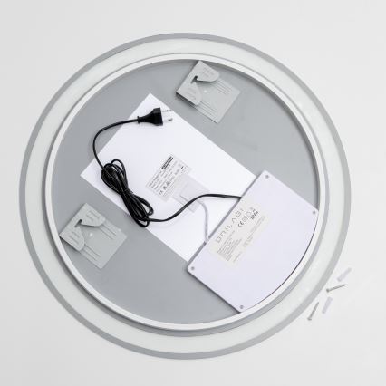 Brilagi - LED RGBW подгряващо огледало за баня AVA PRO LED/18W/230V Ø 60 cm IP44 CRI 90 димируемо + CCT