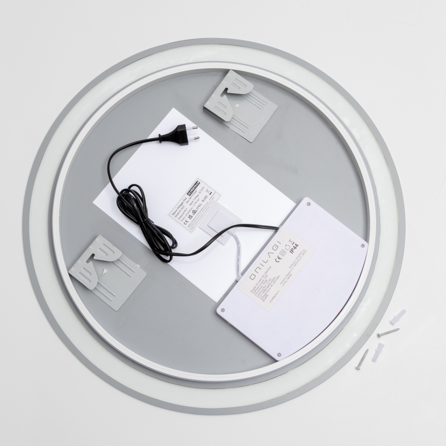 Brilagi - LED RGBW подгряващо огледало за баня AVA PRO LED/18W/230V Ø 60 cm IP44 CRI 90 димируемо + CCT