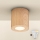 Brilagi - LED RGBW димируемо осветително тяло за баня MIA 1xGU10/4,8W/230V 3000K 84x80 mm дъбов декор IP44 + дистанционно управление