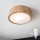 Brilagi - LED RGBW димируемо таванно осветително тяло CARVALHO 1xE27/9W/230V 2700-6500K с Wi-Fi в цвят дъб, диаметър 27,5 см