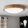 Brilagi - LED RGBW димируемо таванно осветително тяло CARVALHO SLIM 2xE27/9W/230V 2700-6500K Wi-Fi цвят дъб, диам. 37 см