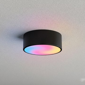Brilagi - LED RGBW димируемо таванно осветително тяло CLARE 1xE27/9W/230V 2700-6500K диаметър 20 см Wi-Fi черно