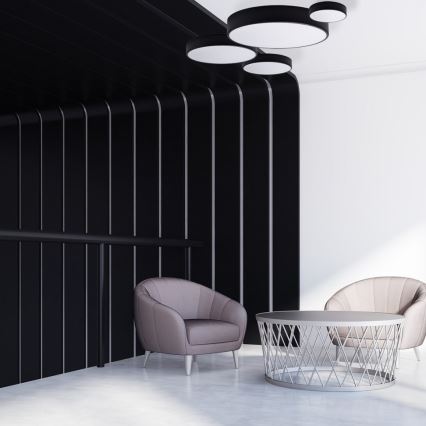 Brilagi - LED RGBW димируемо таванно осветително тяло CLARE 1xE27/9W/230V 2700-6500K диаметър 20 см Wi-Fi черно