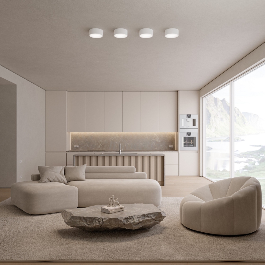 Brilagi - LED RGBW димируемо таванно осветително тяло CLARE 1xE27/9W/230V 2700-6500K Ø 20 см Wi-Fi бяло