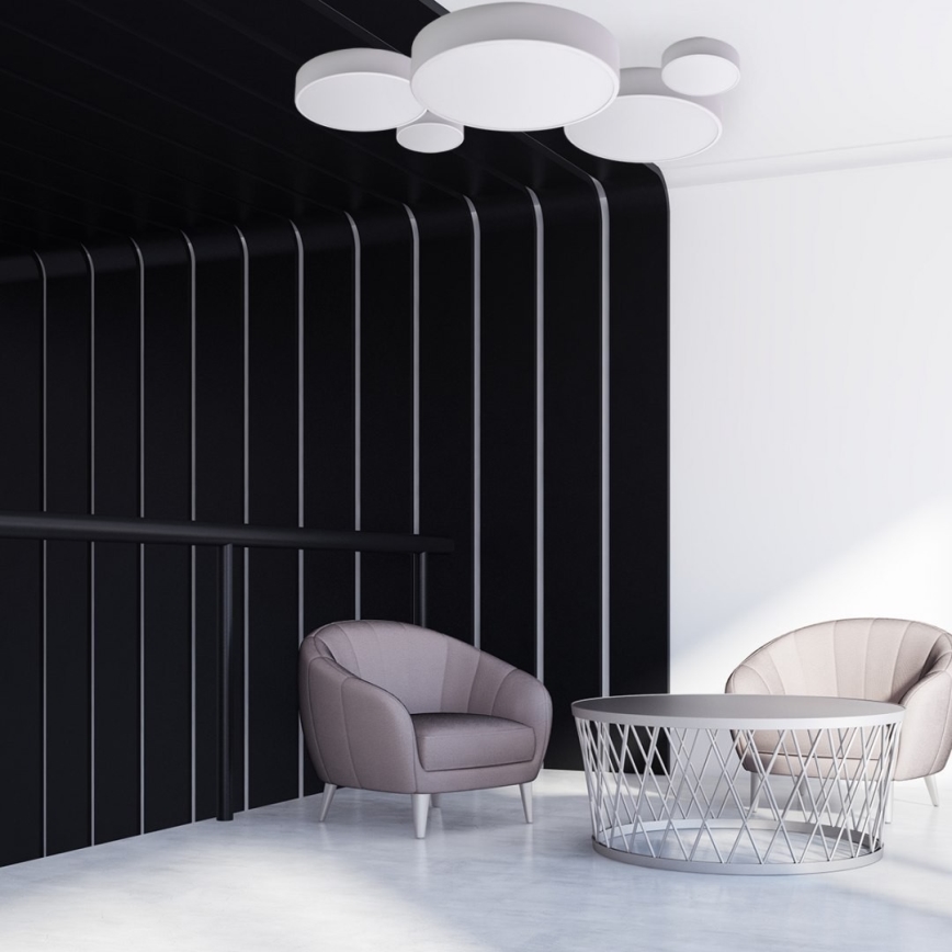 Brilagi - LED RGBW димируемо таванно осветително тяло CLARE 1xE27/9W/230V 2700-6500K Ø 20 см Wi-Fi бяло