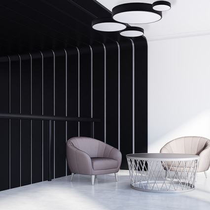 Brilagi - LED RGBW димируемо таванно осветително тяло CLARE 2xE27/9W/230V 2700-6500K Ø 30 см Wi-Fi черно