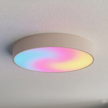 Brilagi - LED RGBW димируемо таванно осветително тяло CLARE 4xE27/9W/230V 2700–6500K Ø 50 см Wi-Fi бежово